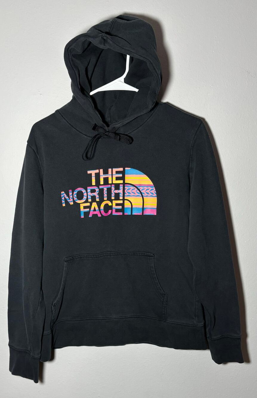 The North Face Women’s Black Neon Logo Hoodie Sz L